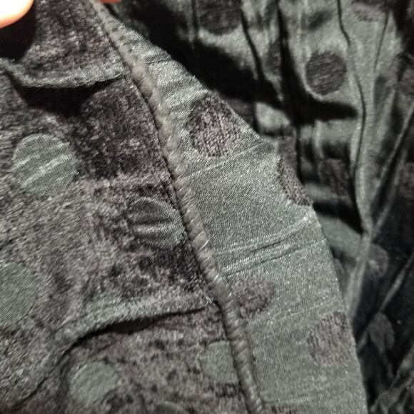 JOE FRESH Dress 4 Black Sleeveless Polka Dot Dress Velvet Sheath - Picture 4 of 11